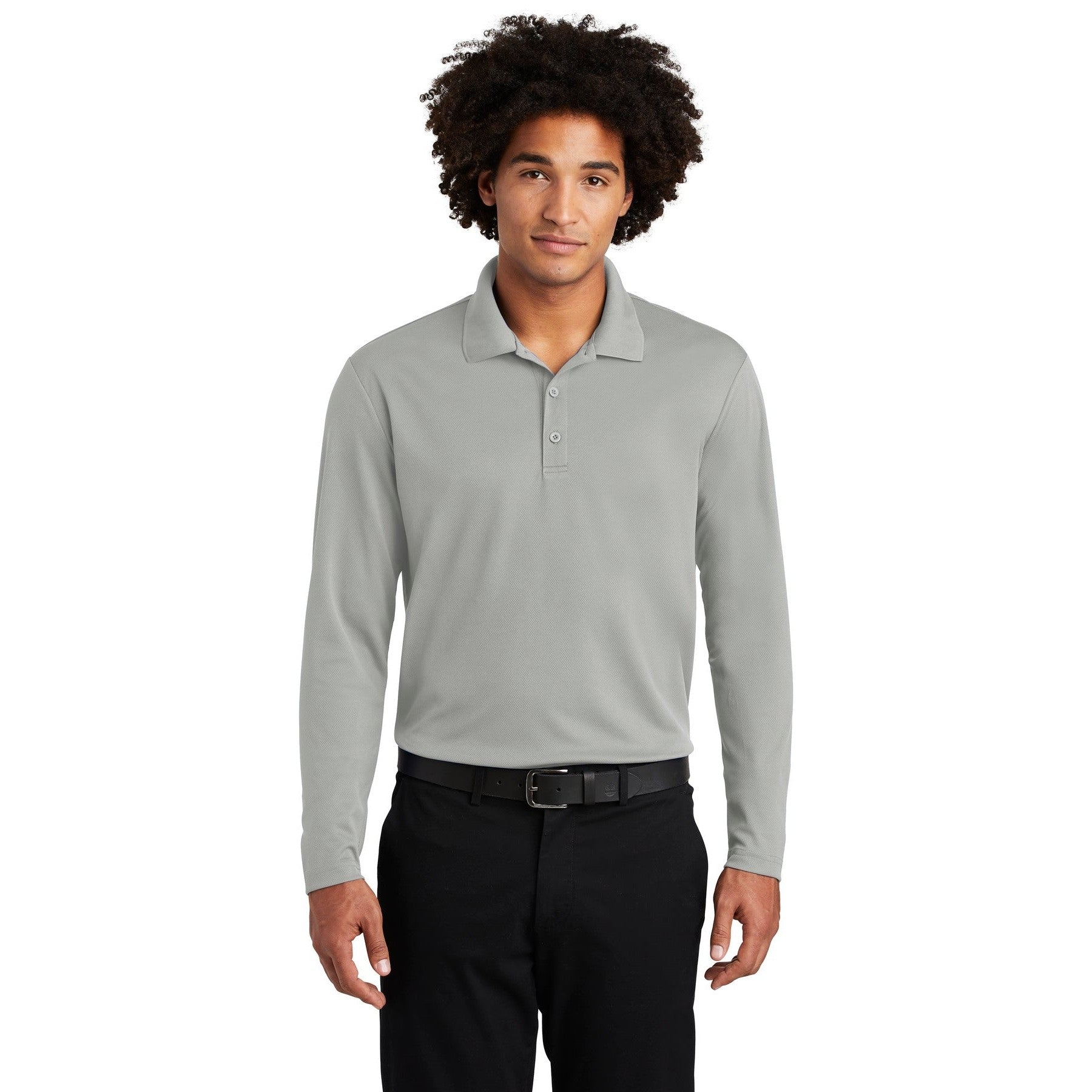 Sport-Tek-Sport-Tek ® PosiCharge ® RacerMesh ® Long Sleeve Polo. ST640LS-MedTech-4